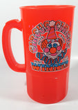 Vintage Betras Super Liter Circus Circus Hotel Casino Reno Las Vegas Winner Bright Orange 7" Tall Plastic Mug Cup