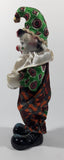 Vintage Clown Poseable Wire 8 1/2" Tall Porcelain Doll