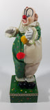 Vintage Clown Animated Wind Up Music Box 12 1/4" Tall Moving Porcelain Doll