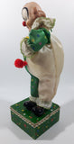Vintage Clown Animated Wind Up Music Box 12 1/4" Tall Moving Porcelain Doll