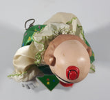Vintage Clown Animated Wind Up Music Box 12 1/4" Tall Moving Porcelain Doll