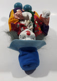 Vintage Clown Animated Wind Up Music Box 12 1/4" Tall Moving Porcelain Doll