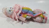 Vintage Clown with Pink and Rainbow Costume 9" Tall Porcelain Doll