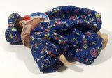 Vintage Clown with Blue Costume and Big Red Nose 8 1/2" Tall Porcelain Sand Filled Doll
