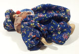 Vintage Clown with Blue Costume and Big Red Nose 8 1/2" Tall Porcelain Sand Filled Doll