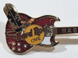 Hard Rock Cafe Nashville Black Cowboy Boot Red Gibson Guitar Shaped 2 1/4" Long Enamel Metal Pin