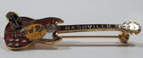 Hard Rock Cafe Nashville Black Cowboy Boot Red Gibson Guitar Shaped 2 1/4" Long Enamel Metal Pin