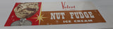 Vintage Velvet Ice Cream Nut Fudge Ice Cream Store Window Advertisement