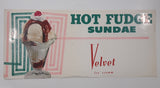 Vintage Velvet Ice Cream Hot Fudge Sundae Store Window Advertisement