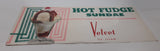 Vintage Velvet Ice Cream Hot Fudge Sundae Store Window Advertisement