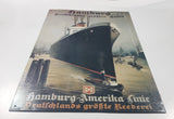 Hamburg Amerika Linie Hamburg Deutschland Grokter Hafen Deutschland Grokte Reederei 11 1/2" x 16 1/4" Tin Metal Sign