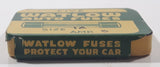 Vintage Watlow Auto Fuses 1A 5 Amp Small Tin with 5 New Fuses