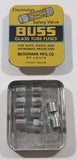 Vintage BUSS Glass Tube Fuses 1 AG-6 Amp Small Tin with 5 New Fuses