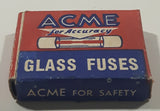 Vintage ACME For Accuracy Glass Fuses 1 AG-6 Amp Small Box with 5 New Fuses
