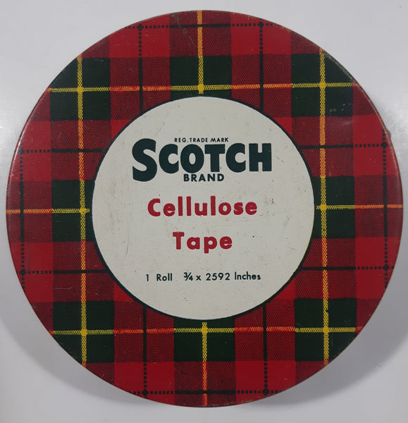 Vintage Scotch Brand Cellulose Tape Tin Metal Container