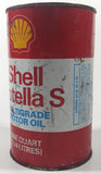 Vintage Shell Rotella S Multigrade Motor Oil 6 1/2" Tall One Quart 1.14 Litres Metal Oil Can