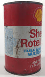 Vintage Shell Rotella S Multigrade Motor Oil 6 1/2" Tall One Quart 1.14 Litres Metal Oil Can