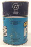 Vintage Gulf Super Plus 15w40 Universal Motor Oil 5 3/4" Tall 1 Litre Cardboard and Metal Oil Can