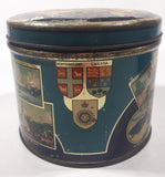 Antique Huntley and Palmers Balmoral Biscuits 1937 Coronation King George VI Queen Elizabeth The Queen Mother Tall Tin Metal Container