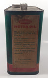 Vintage Wearwell Pure Full Bodied Motor Oil 11 1/2" Tall 2 U.S. Gallons Tin Metal Container