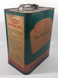 Vintage Wearwell Pure Full Bodied Motor Oil 11 1/2" Tall 2 U.S. Gallons Tin Metal Container