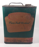 Vintage Wearwell Pure Full Bodied Motor Oil 11 1/2" Tall 2 U.S. Gallons Tin Metal Container