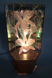 Rare Version Vintage Fiber Optics Flower Light 13 3/4" Tall