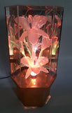 Rare Version Vintage Fiber Optics Flower Light 13 3/4" Tall