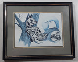 Vintage Michael Duncan "To Touch The Clouds" Aboriginal Native Art 8 1/8" x 10 1/8" Framed Painting Print