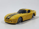 2009 Maisto 1998 Dodge Viper GT2 Yellow With Black Stripes Die Cast Toy Car Vehicle Missing Spoiler