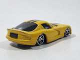 2009 Maisto 1998 Dodge Viper GT2 Yellow With Black Stripes Die Cast Toy Car Vehicle Missing Spoiler