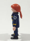 1997 Geobra Playmobil Woman Police Officer 2 7/8" Tall Toy Figure