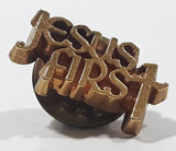 Jesus First Gold Tone Metal Lapel Pin