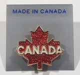 Canada Maple Leaf Red Enamel Metal Lapel Pin On Card