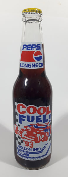 1993 Pepsi Cola Cool Fuel Molson Indy Race Vancouver, BC Longneck Glass Beverage Bottle Full Never Opened 355mL