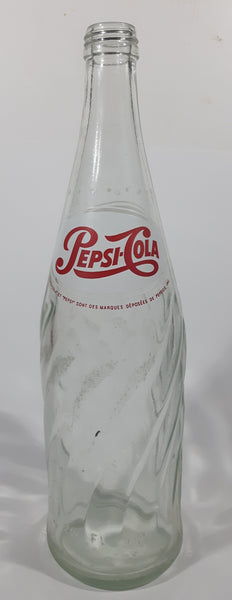 Vintage 1974 Pepsi Cola English French 26 Fl Oz 11 3/4" Tall Glass Beverage Bottle