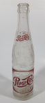 Vintage 1951 Sparkling Pepsi Cola Soda Pop Red and White 10 Fl oz Clear Glass Beverage Bottle Montreal