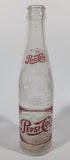 Vintage 1951 Sparkling Pepsi Cola Soda Pop Red and White 10 Fl oz Clear Glass Beverage Bottle Montreal