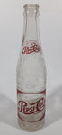 Vintage 1951 Sparkling Pepsi Cola Soda Pop Red and White 10 Fl oz Clear Glass Beverage Bottle Montreal