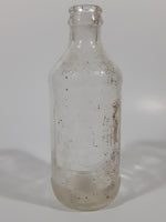 Vintage Pepsi Cola Embossed 10 Fl Oz 6 1/4" Tall Clear Glass Bottle