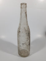 Vintage 1940s Pepsi Cola Embossed 12 Fl Oz 9 3/4" Tall Clear Glass Bottle