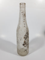 Vintage 1940s Pepsi Cola Embossed 12 Fl Oz 9 3/4" Tall Clear Glass Bottle