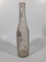 Vintage 1940s Pepsi Cola Embossed 12 Fl Oz 9 3/4" Tall Clear Glass Bottle