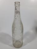Vintage 1940s Pepsi Cola Embossed 12 Fl Oz 9 3/4" Tall Clear Glass Bottle
