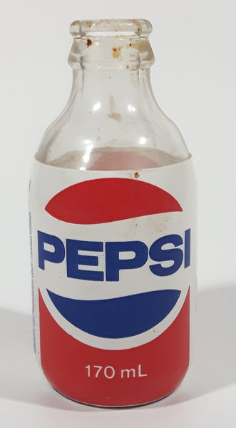 Vintage Pepsi Cola 170mL 4 3/4" Tall Glass Bottle with Foam Label