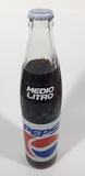 Vintage Pepsi Cola Mexico Medio Litro 500mL 11" Tall Glass Bottle with Looney Tunes Porky Pig Cap Still Full