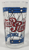 Vintage Pepsi Blue and Red Stained Glass Style 5" Tall Glass Cup