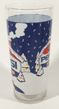 Rare Vintage Pepsi Christmas Winter Snow Covered House 6 1/4" Tall Glass Cup