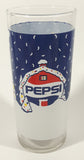 Rare Vintage Pepsi Christmas Winter Snow Covered House 6 1/4" Tall Glass Cup