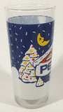 Rare Vintage Pepsi Christmas Winter Snow Covered House 6 1/4" Tall Glass Cup